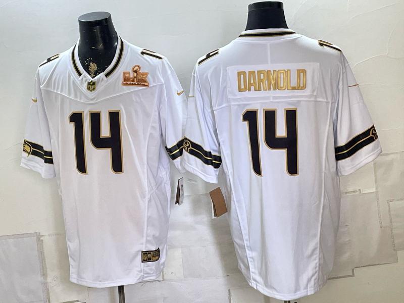 Men 2026 Seattle Seahawks #14 Darnold white Nike Limited NFL Jersey 0814003->seattle seahawks->NFL Jersey